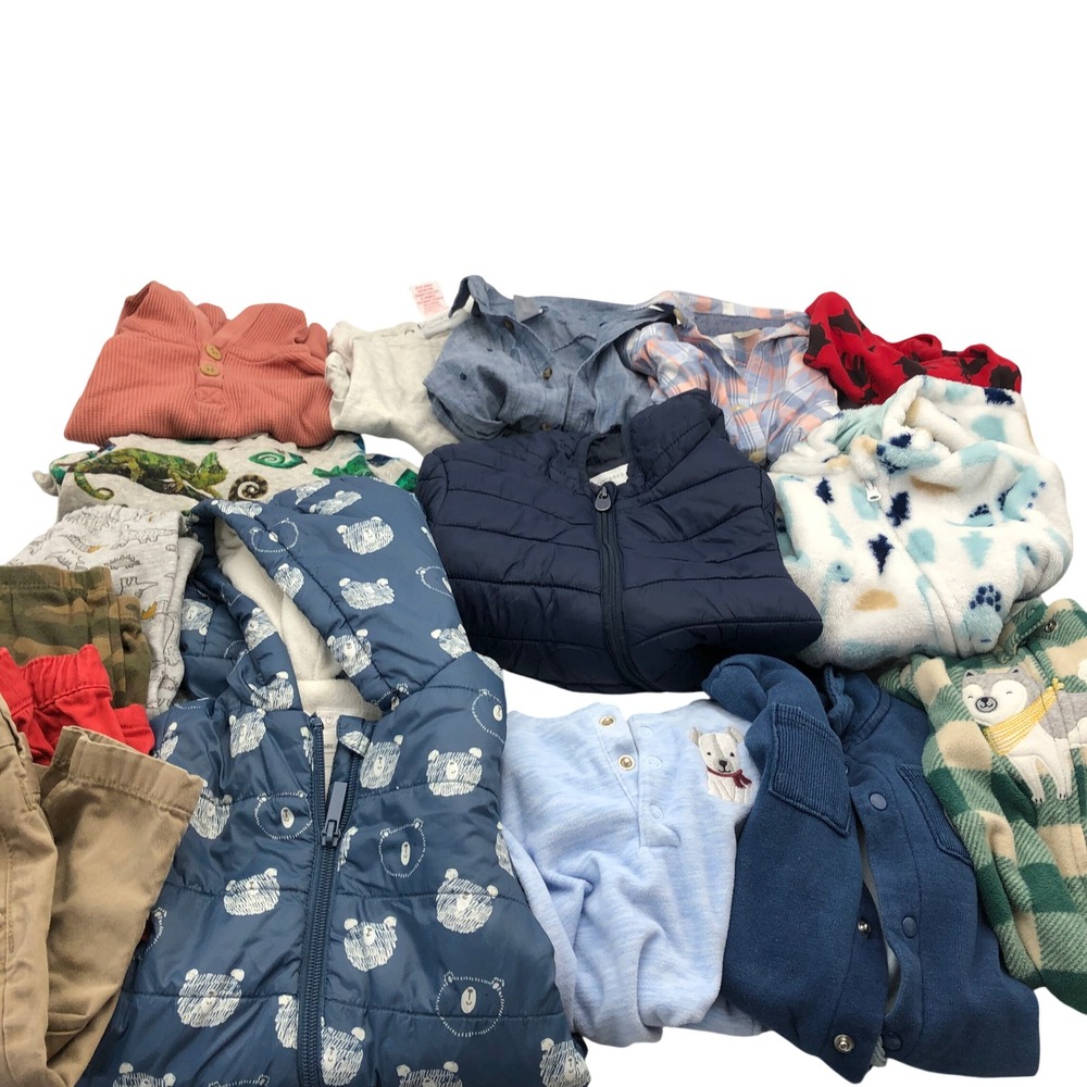 Baby Boys 3-6M Fall Winter Clothing BUNDLE Puffer Jackets Pajamas One Pieces